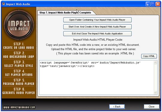 Impact Web Audio Screenshot 7